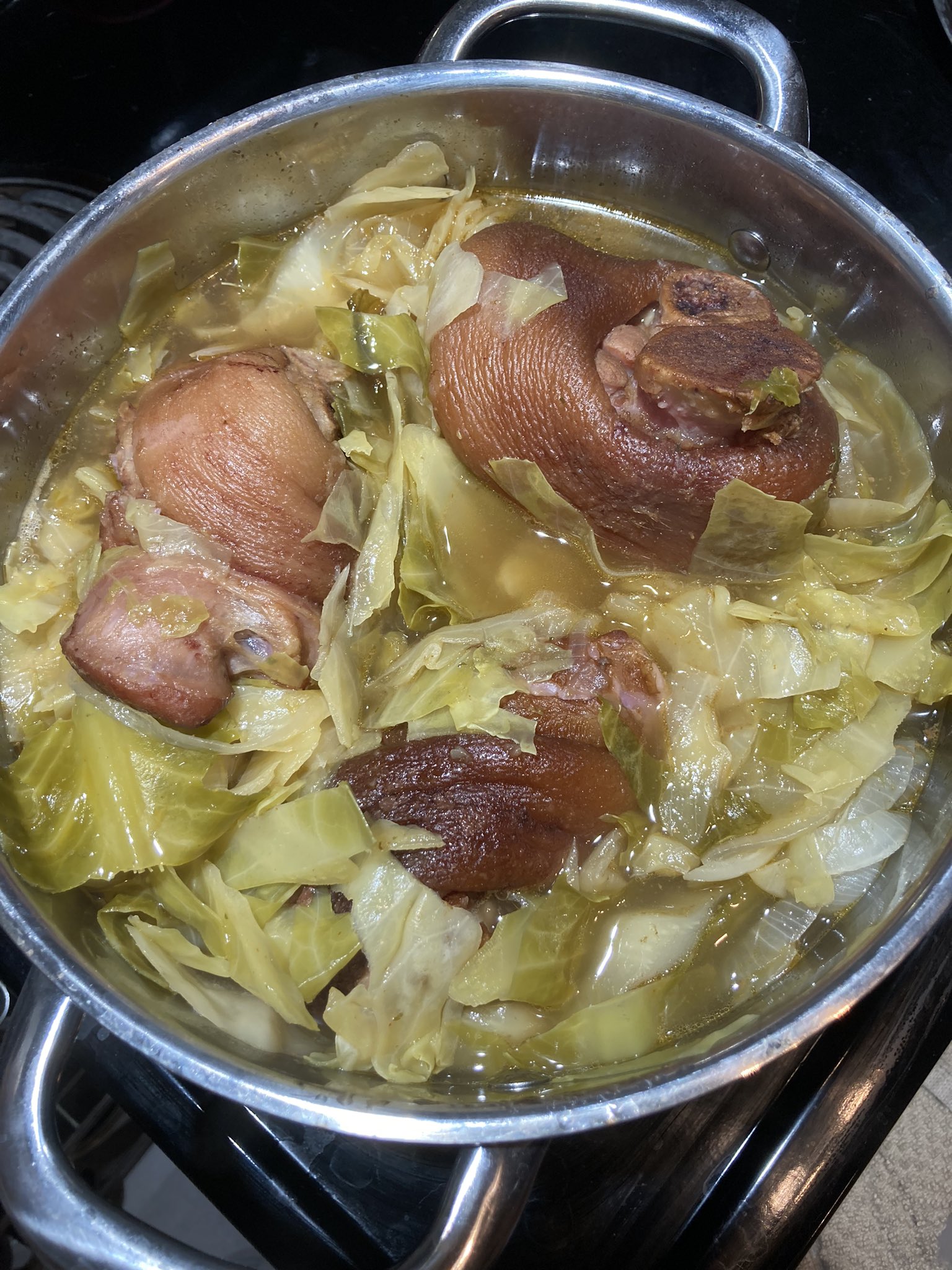 Afrosabi on Twitter "2 heads of cabbage with smoked sausages and ham
