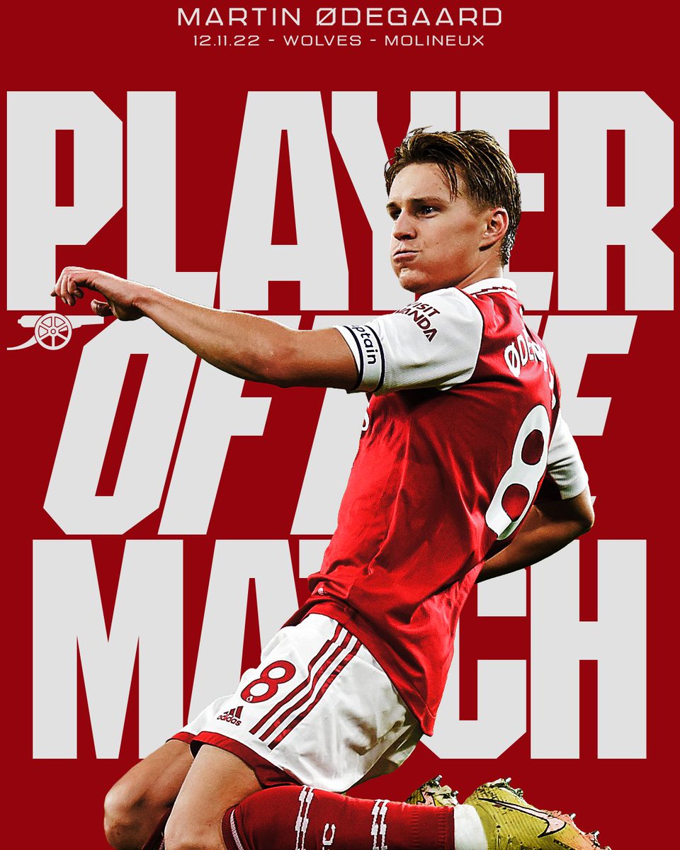 Arsenal's tweet photo. 🗳 The votes are in!

🏆 Our Player of the Match...

🪄 Martin Odegaard 🪄 https://t.co/tWKS8Ujh1d