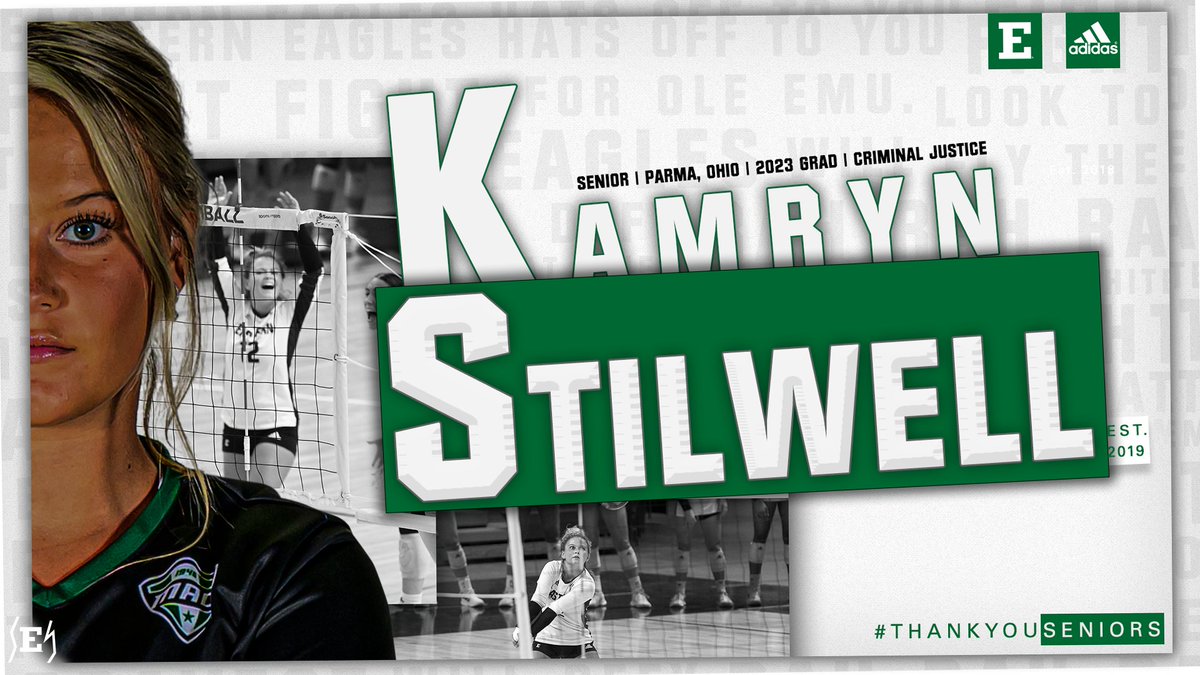 𝐓𝐇𝐀𝐍𝐊 𝐘𝐎𝐔 𝐒𝐄𝐍𝐈𝐎𝐑𝐒 🏐 Kamryn Stilwell 💌 bit.ly/3X9clDY #EMUEagles | #OTM 🦅