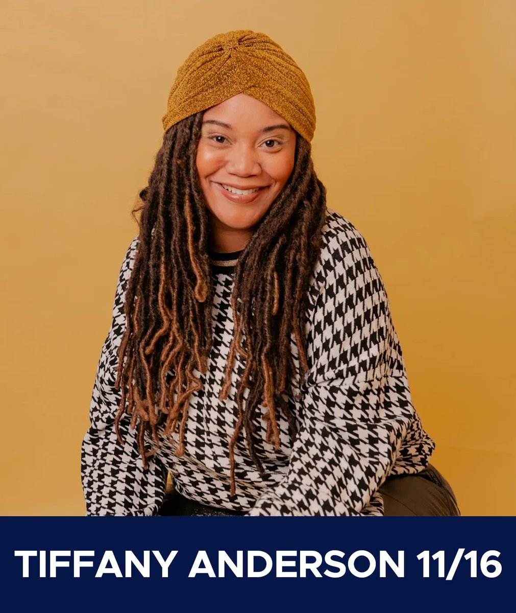 FinelyCraftedCo's tweet photo. Tiffany Anderson returns to O4D this week. So come out and burn off some Turkey a week early with a little raucous laughter! That's gotta be exercise, right?   

#finelycraftedcomedy #oldfourthdistillery #o4d #old4thdistillery #comedyatl #atlcomedy #edgewoodave #atlcheapdate https://t.co/6U2iixHPob
