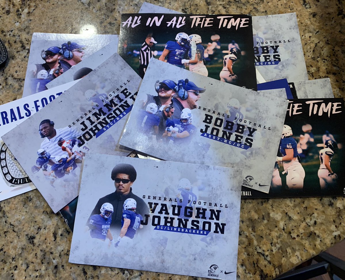 I have really appreciated all of the support this season.  Thank you so much <a href="/Coach_JimmieIII/">Jimmie Mack Johnson III</a> <a href="/CoachBojo/">Coach Bobby Jones</a> <a href="/coach_vj/">Vaughn Johnson</a>. Go <a href="/Generals_Fball/">GeneralsFootball</a>