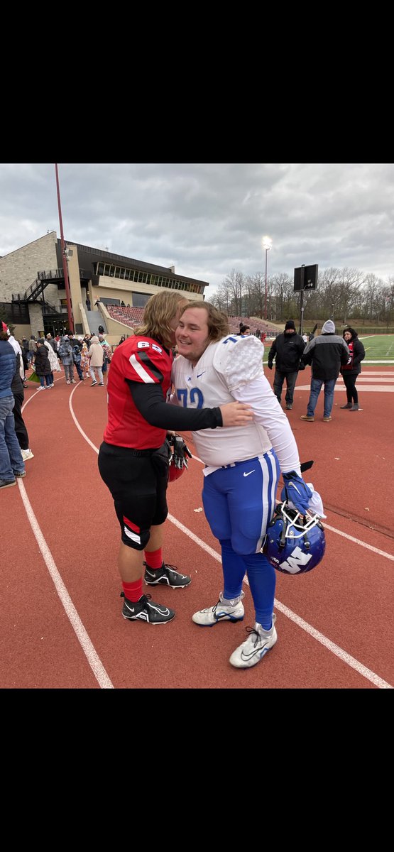 nmeyers23's tweet photo. Always great to see my best friend on the field, just in different uniforms this time @ajlatt8 ❤️❤️ and always great to get a WINⓂ️💙 @Football2Whs @republictimes https://t.co/w2Jtoaj4s1