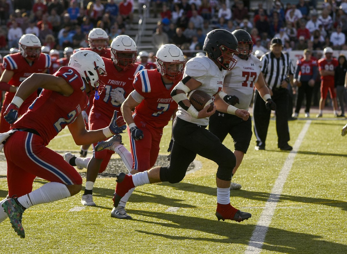 .<a href="/UnionLeader/">UnionLeader.com</a> Campbell wins 16-14 over Trinity in NHIAA Div III Finals today. Campbell used Scott Hershberger to run the ball on most plays today.