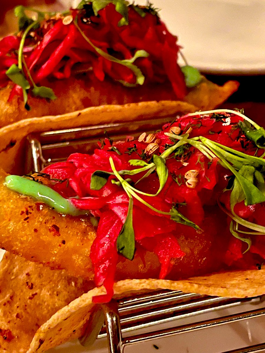 TheNoto24's tweet photo. De-Constructed Pomegranate Mezcal Margarita
Japanese Res Snapper Fish Tacos
Garlic Butter Octopus “en su tinta”
Spicy Confit Organic Chicken Wings
#xixa #cheftasting https://t.co/qLv2mPvgO1