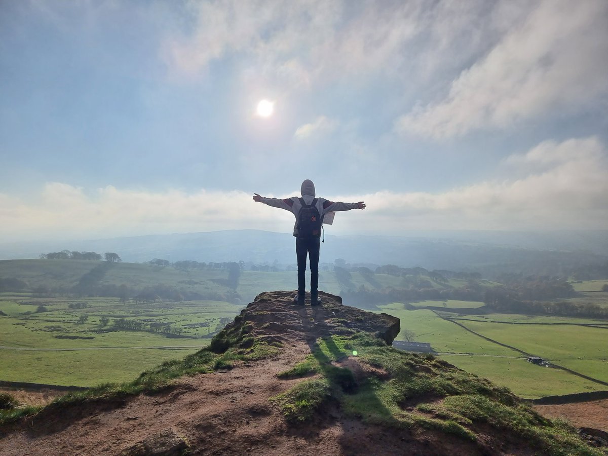 A lovely day hiking over The Roaches. #Iscout