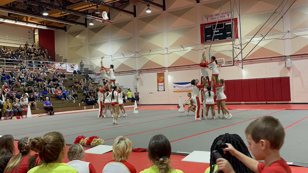 Way to go <a href="/hudsoncheerteam/">Hudson High Cheer</a> at the Cobra Classic! Your hard work paid off!💛👏🐍💪❤️