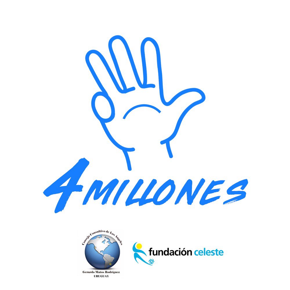 CCLAGMR's tweet photo. 💙🇺🇾💙
¿Actualizamos de una vez la cifra y contamos hasta 4? 
Somos por lo menos 4 MILLONES de uruguayos alentando la Celeste y en días sale nuestra canción, proyecto del Consejo Consultivo de Los Angeles y la @f_celeste compuesta por José Grucci y Federico Sánchez https://t.co/5Y37wdid1e