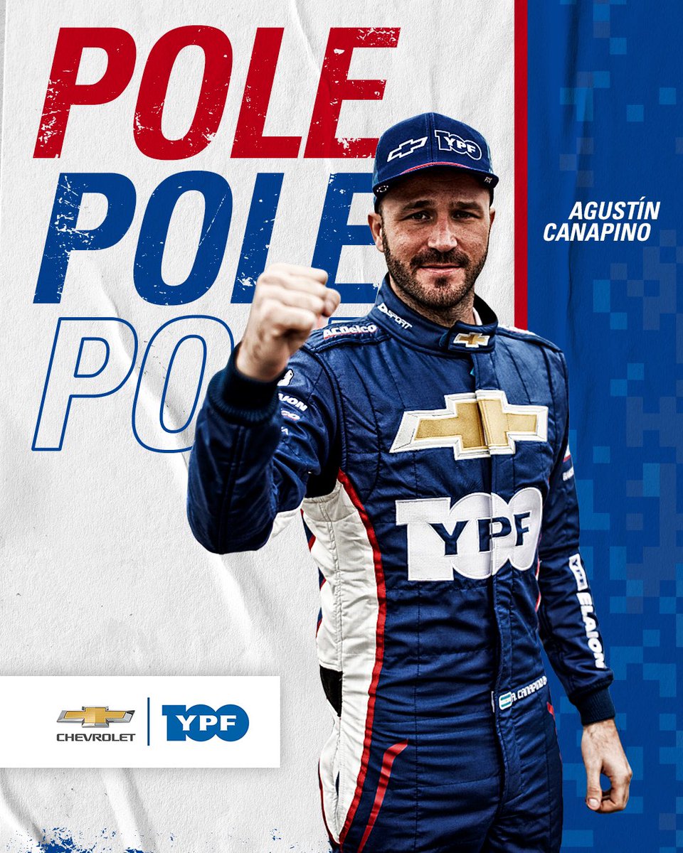 ¡POLE POSITION! 🤩 👉🏼 <a href="/AgustinCanapino/">Agustín Canapino 🇦🇷</a> se quedó con la clasificación del TC2000 en Concepción del Uruguay ☝🏼

👉🏼 <a href="/BerniLlaver/">Berni Llaver</a> completó la tanda en el 6º puesto.

<a href="/ChevroletArg/">Chevrolet Argentina</a> | <a href="/YPFoficial/">ypfoficial</a> | <a href="/Banco_Patagonia/">Banco Patagonia</a>