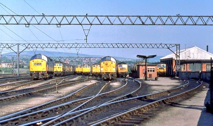 Guide Bridge Loco Sidings on the 28th May 1977.

© Steve Sienkiewicz