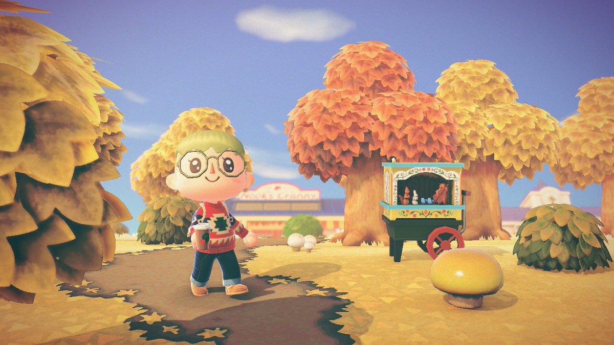 MarimoIsland's tweet photo. Lovely Fall weather. 🍂🧡 #ACNH https://t.co/lGYlMrLojK