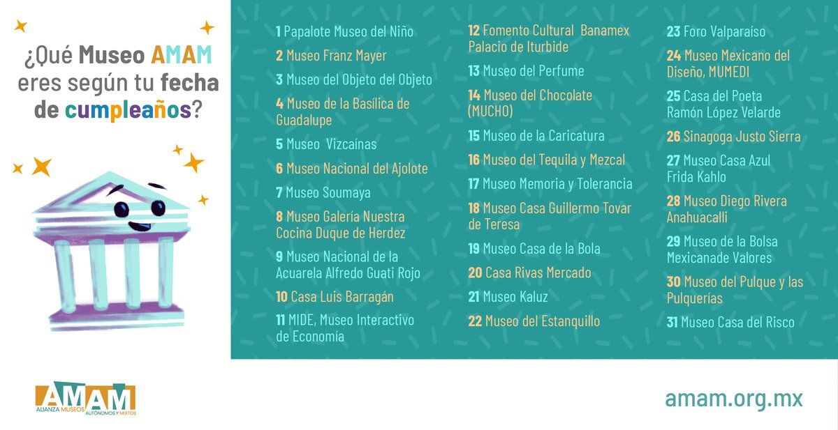 MuseoMIDE's tweet photo. Cuéntanos, ¿Qué museo @amamcdmx te tocó? 😮
#MuseosAMAM https://t.co/9Io8aNFfYi