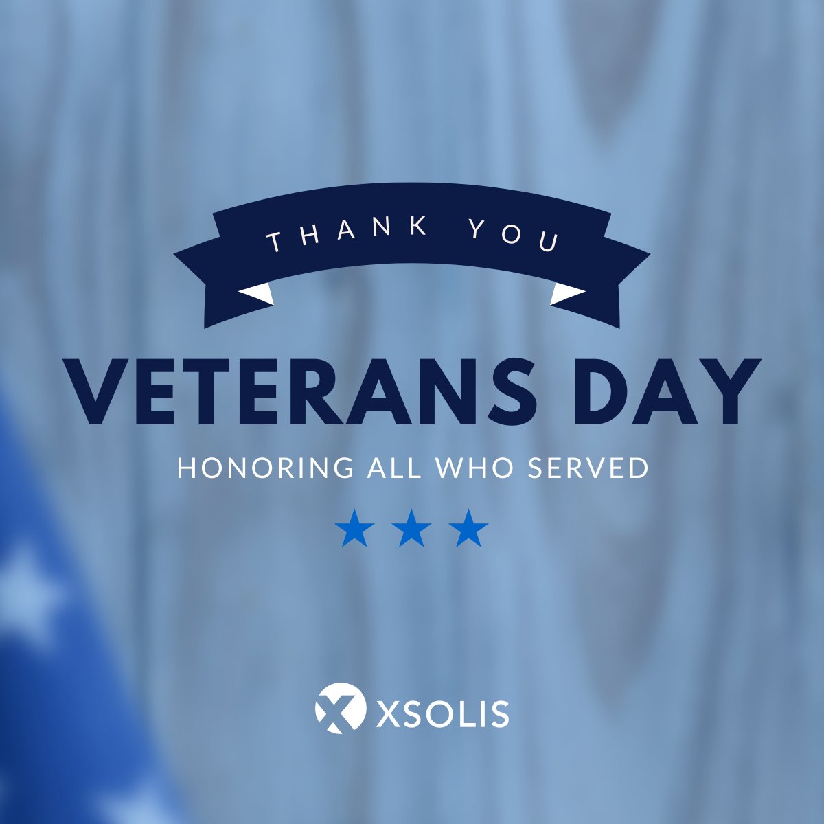 XSOLIS would like to honor all veterans, especially those who also serve on our staff and those in our customer network who tirelessly continue to serve patients in their communities. Thank you for your service to our country! 👏👏👏