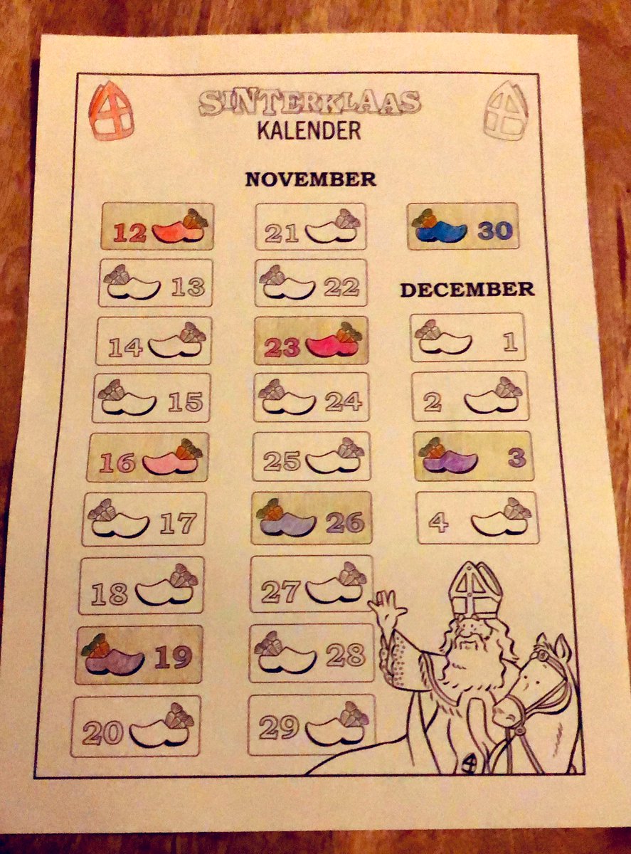 adopted_lives's tweet photo. Ben ik de enige ouder die zijn zaterdag avond heeft door gebracht met het inkleuren van de schoen zet kalender?  #sinterklaasjournaal #kleurenvoorvolwassen #schoenserkalender https://t.co/oIiD3fUyDC