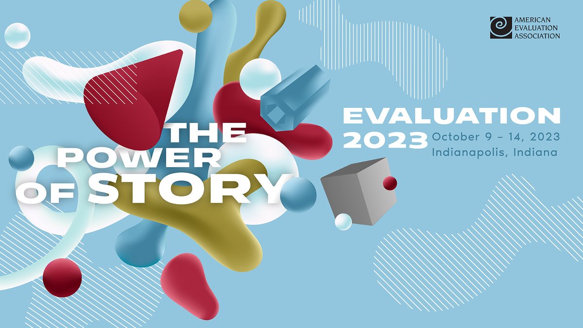 Thank you for attending Evaluation 2022! We hope you enjoyed your time spent at the #Eval22 learning and connecting activities. We look forward to seeing you next year in Indianapolis, Indiana for Evaluation 2023: The Power of Story.