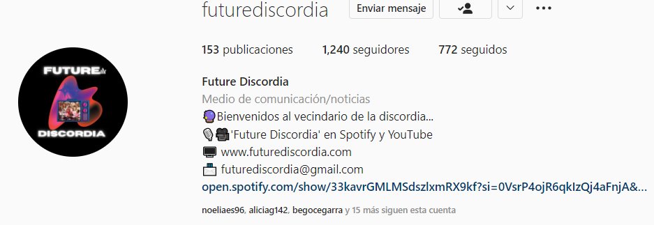 Future Discordia, el vecindario. <a href="/dafcdum/">Delegación Comunicación UM</a>  instagram.com/futurediscordi…