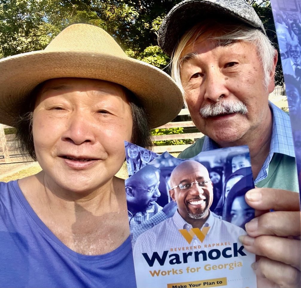 jeanquan's tweet photo. #RedtoBlue: Volunteering w/#AdvancingAsianAmericanJustice in #Georgia we met & campaigned for #NabilahIslam while working for #SenatorWarnock. Daughter of #immigrants from #Bangladesh, she’s first #Muslim elected to #GAStateSenate. #SouthAsians helped #Biden #Warnock #Osoff win! https://t.co/m2v0E3Y3MS