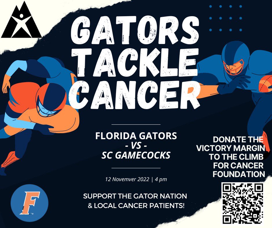 Our #Gators are ready for the last home game of the season, are you ready to help them tackle cancer?

Like this tweet to pledge your donation of today’s victory margin to help the #GatorsTackleCancer! 

Donate here: bit.ly/gatorstackleca…