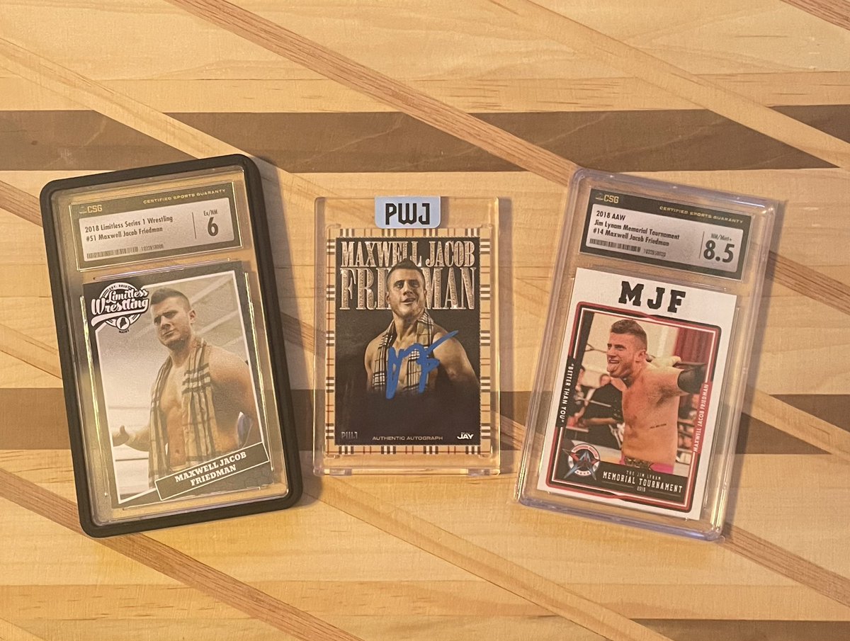 CollectingWithC's tweet photo. Been waiting all day for the mail man to bring this beast!!
A welcome addition to the rare MJF collection! #WrestlingCards #LimitlessCards #SaltOfTheEarth https://t.co/ZniOMeHQ1k