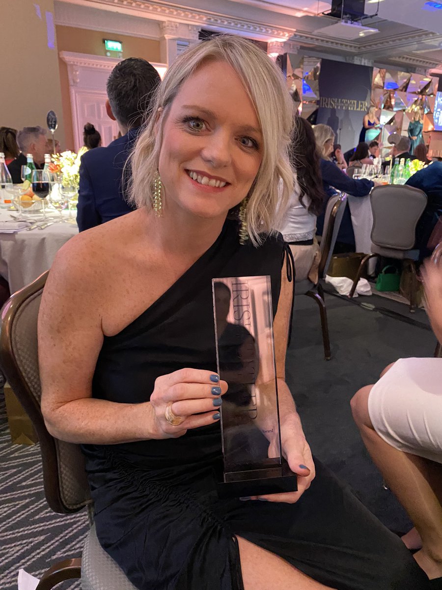 Dyaneconnor's tweet photo. At @irishtatler Women of 2022 awards. Beyond proud of my amazing friend @cleonanic for winning an award for her work as producer of the incredible @quietgirlfilm which she worked on with her husband, director @ColmBairead. Such a special evening #WOTYawards https://t.co/bEexvToS5K