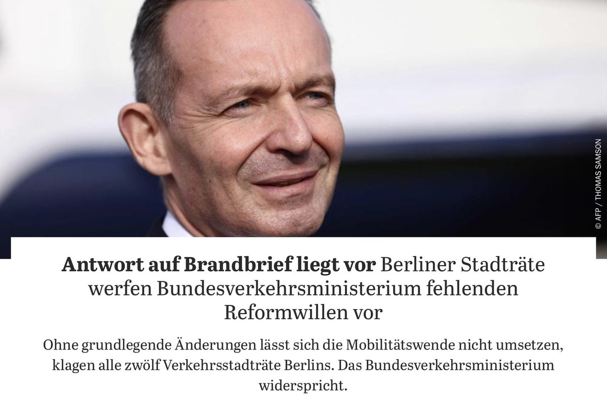 NurderK's tweet photo. Das muss man sich vorstellen. Anfang Oktober gab es einen Brief von allen 12 Verkehrsstadträten in Berlin an @Wissing, in dem eine umfassende Reform des Straßenrechts &amp; Verkehrsrechts gefordert wurde. Aber Offenbar ist dem Minister die Dringlichkeit,nicht bewusst

Lest selbst 1/2 https://t.co/5ky1FNDW5s