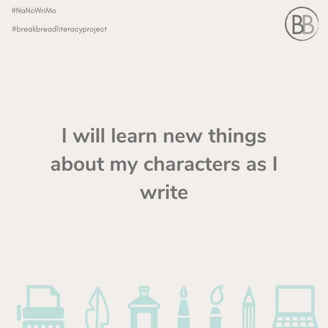 BreakBreadProj's tweet image. How is everyone’s #NaNoWriMo going? Here is an affirmation as you go along!

#nanowrimo2022 #creativewriting #creativity #youngwriters #youngcreatives #writingcommunity #writinginspiration #fiction #creativity #literarymagazine