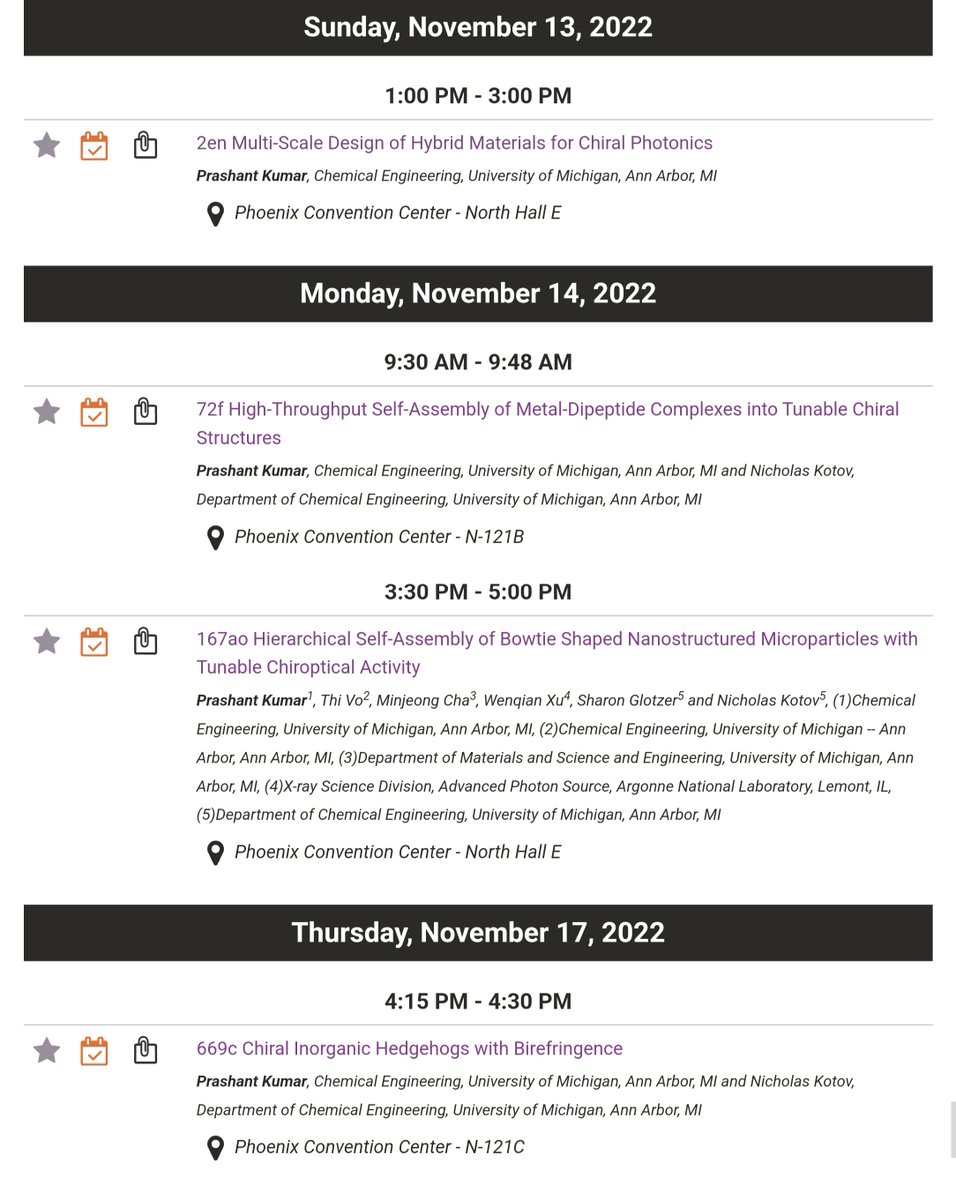 I will be presenting my postdoc work with @kotov_group as a faculty candidate at my first in-person AIChE after 5 years. Please stop by my talks and posters listed below. @ChEnected #AIChE2022 #AIChEAnnual 
@UMichChE 

aiche.confex.com/aiche/2022/mee…