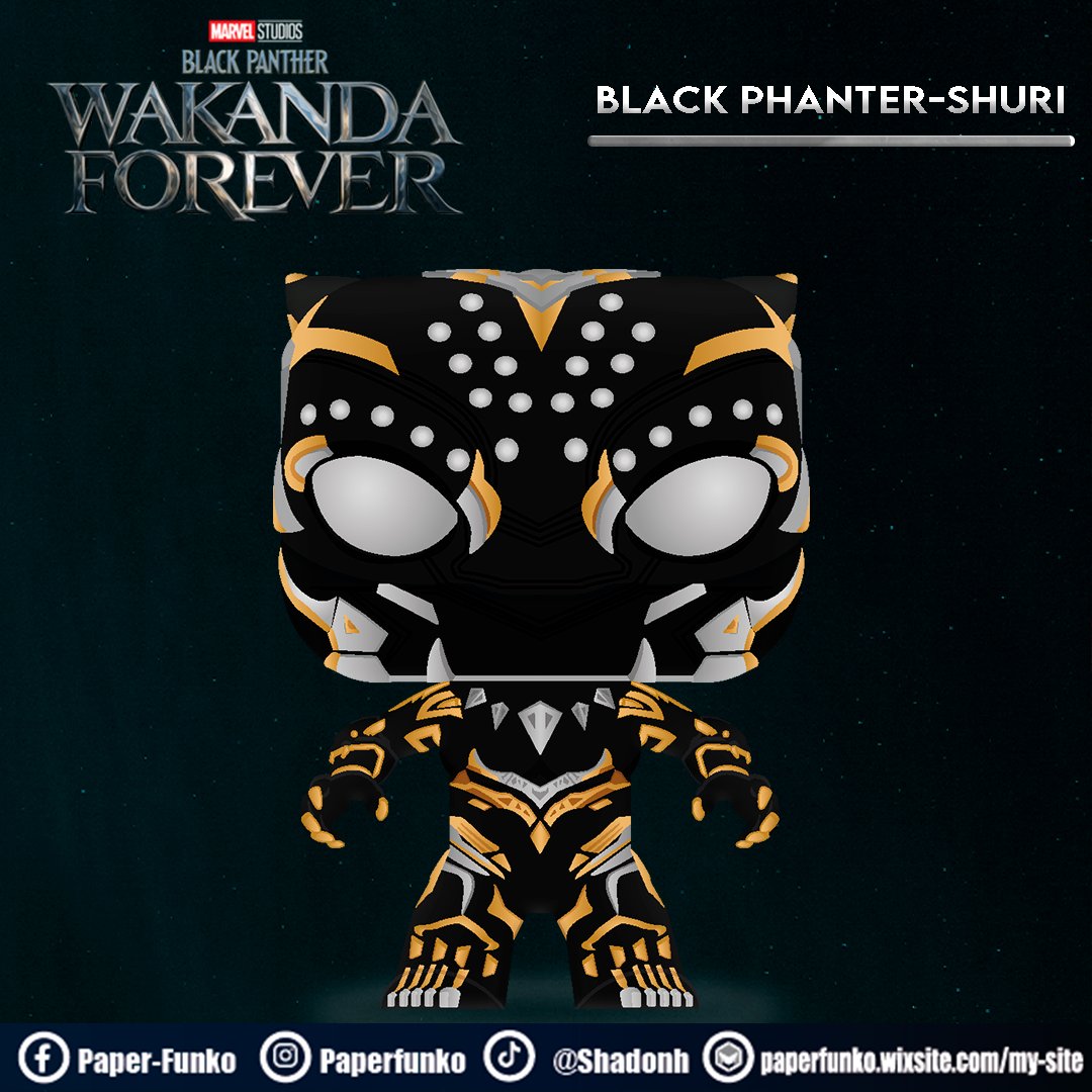CRISTIA19894174's tweet photo. BLACK PHANTER WAKANDA FOREVER
Ya disponible
Black Phanter - shuri (462)
Namor (463)
https://t.co/Dam54AoLa8
#paperfunko #funkopop #papercraft #paper #marvel #BlackPanther #wakandaforeverTH https://t.co/IDiwgUSVVQ