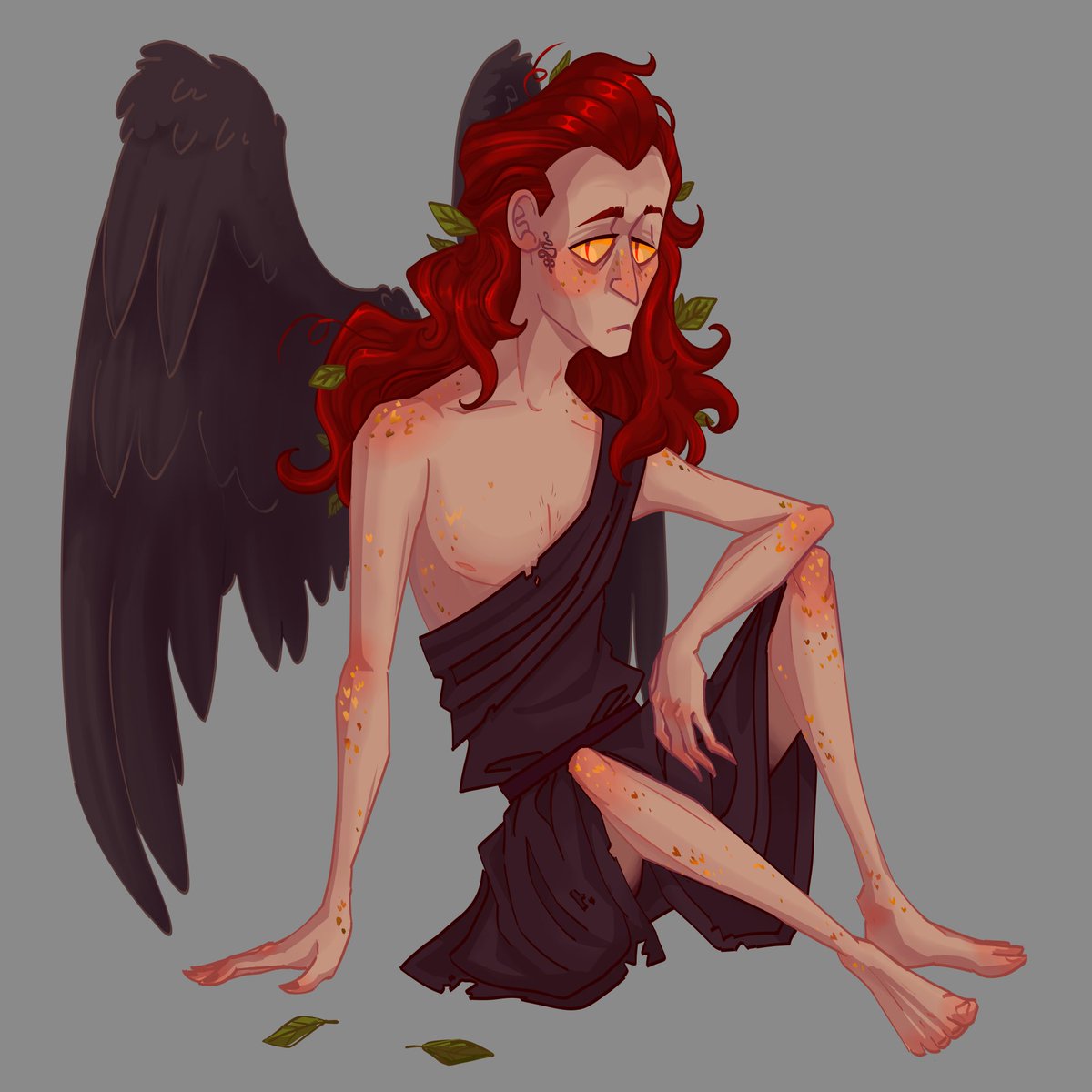 justaparasite_'s tweet photo. i kinda stopped using twitter but i wanted to post this here bc i love the way it turned out 🥀 #GoodOmens #GoodOmensFanArt https://t.co/bYYaObF3or