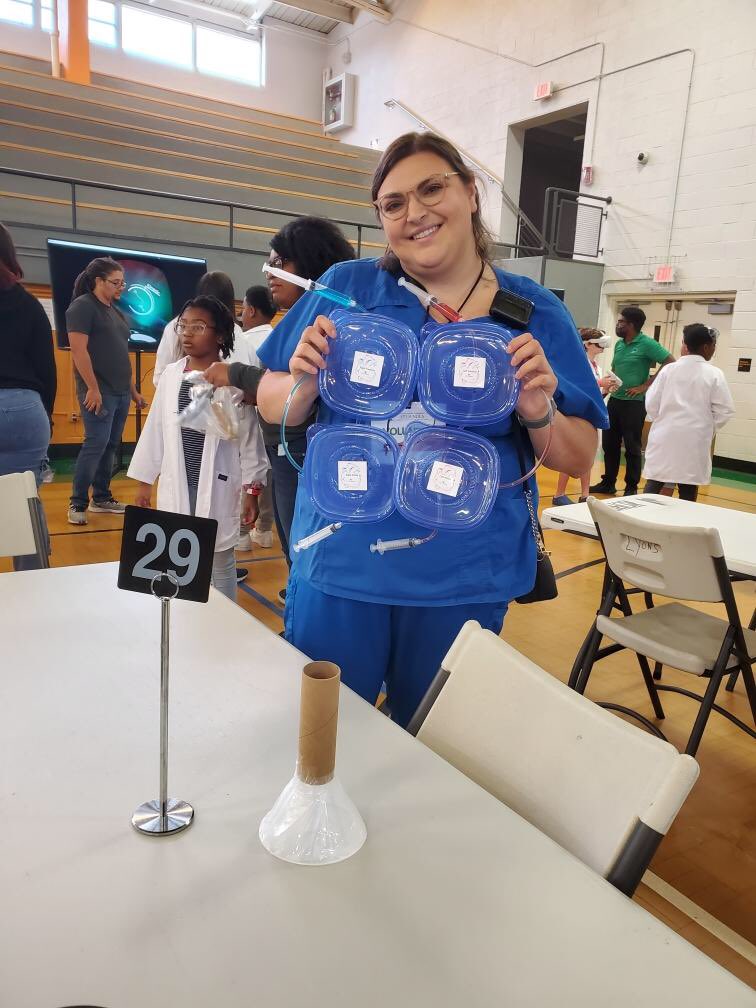 OchsnerCardio's tweet photo. @Sam_Edwards421 volunteered with STEM NOLA this AM to engage kids K-18 on the Heart and Circulatory System. They dissected a sheep heart and built their our own MCS system! Stimulating young minds of the future! @OchsnerHealth @OchsnerCVFellow @Brittany27426 #VADStrong #HTSRocks https://t.co/KoasTRwBLJ