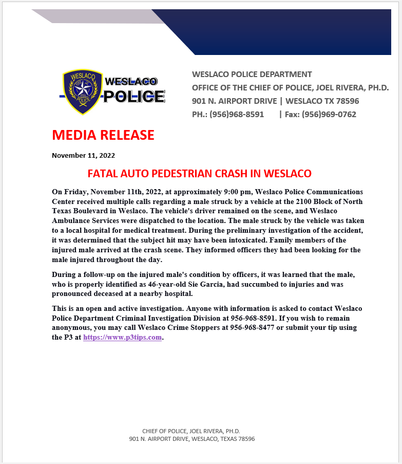 WeslacoPolice tweet media
