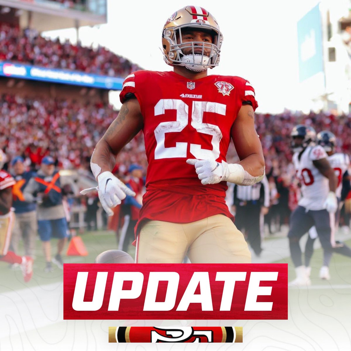 The #49ers have officially activated Elijah Mitchell, Azeez Al-Shaair, Colton McKivitz and Jordan Willis off the injured reserve list, per <a href="/FieldYates/">Field Yates</a>