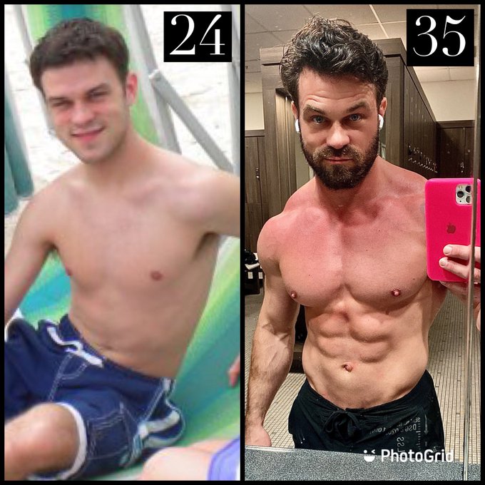 Was I always muscular? God no! ????♂? 24 vs 35 ??

?https://t.co/J9MyKQVQGt?

@scallysex @thexxlmen @HotMaleStuds