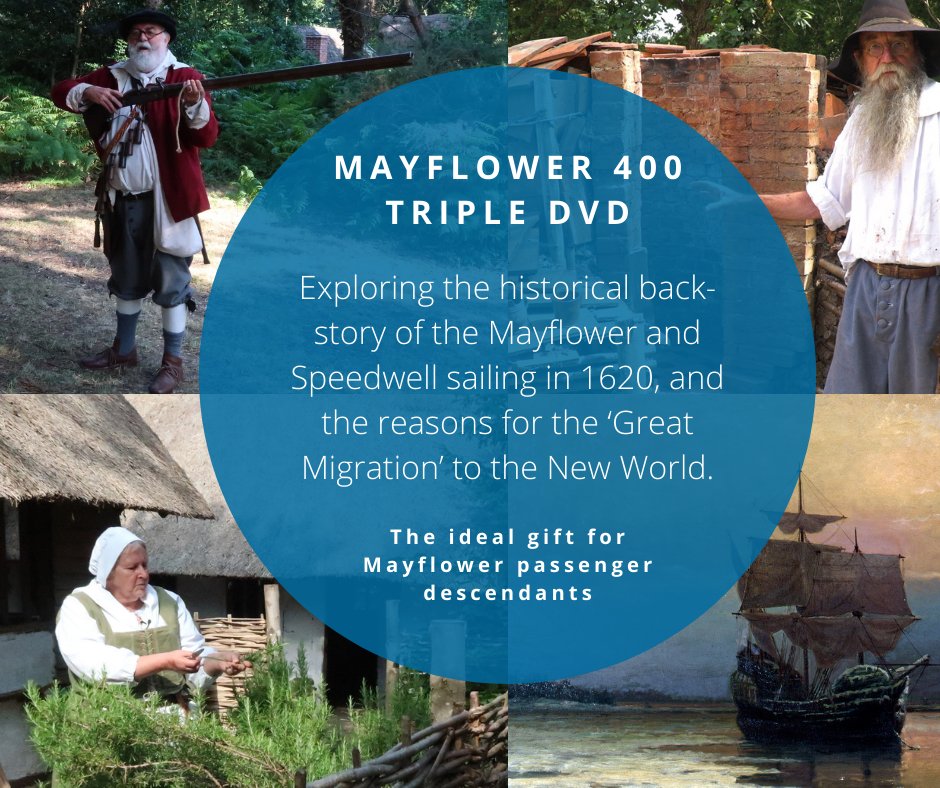 Order early for Christmas delivery - Mayflower 400 DVD - back story of the 1620 sailing.
mayflower-400.com
Inc contributions from over 40 academics, historians &amp; experts.
#mayflower400  #mayflowerdescendant #mayflowerstory  #mayflowerpassenger
<a href="/Mayflower400nl/">Mayflower400 NL</a>