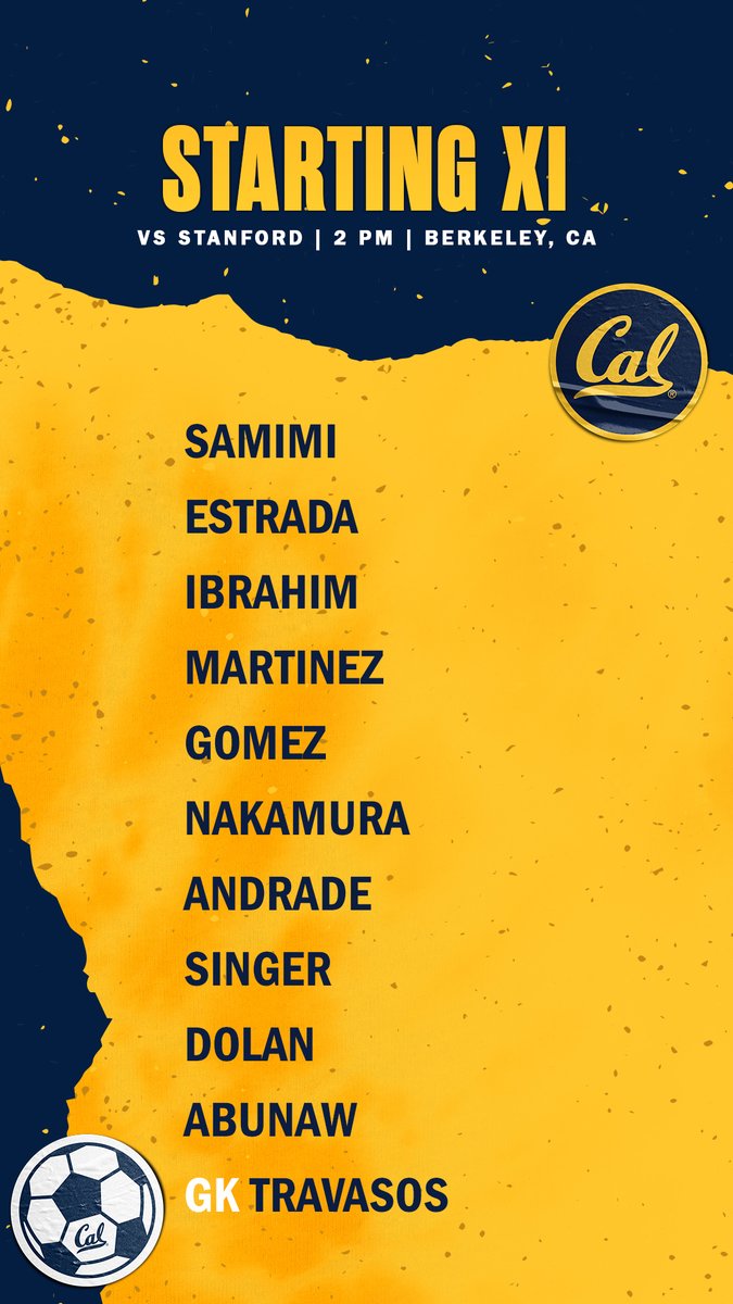 CalMSoc's tweet photo. Here are today's starting lineup #GoBears 🐻 https://t.co/InYJtHHcA9