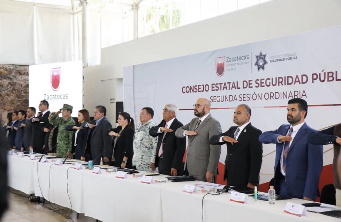 SESESPZac's tweet photo. Segunda Sesión Ordinaria del Consejo Estatal de Seguridad Pública encabezada por el Gobernador @DavidMonrealA donde se formalizaron varias propuestas para ser política pública en materia de seguridad.
Trabajando en conjunto con los 3 niveles de gobierno.
@fsonduk @claraluzflores https://t.co/BB6RyutN4W