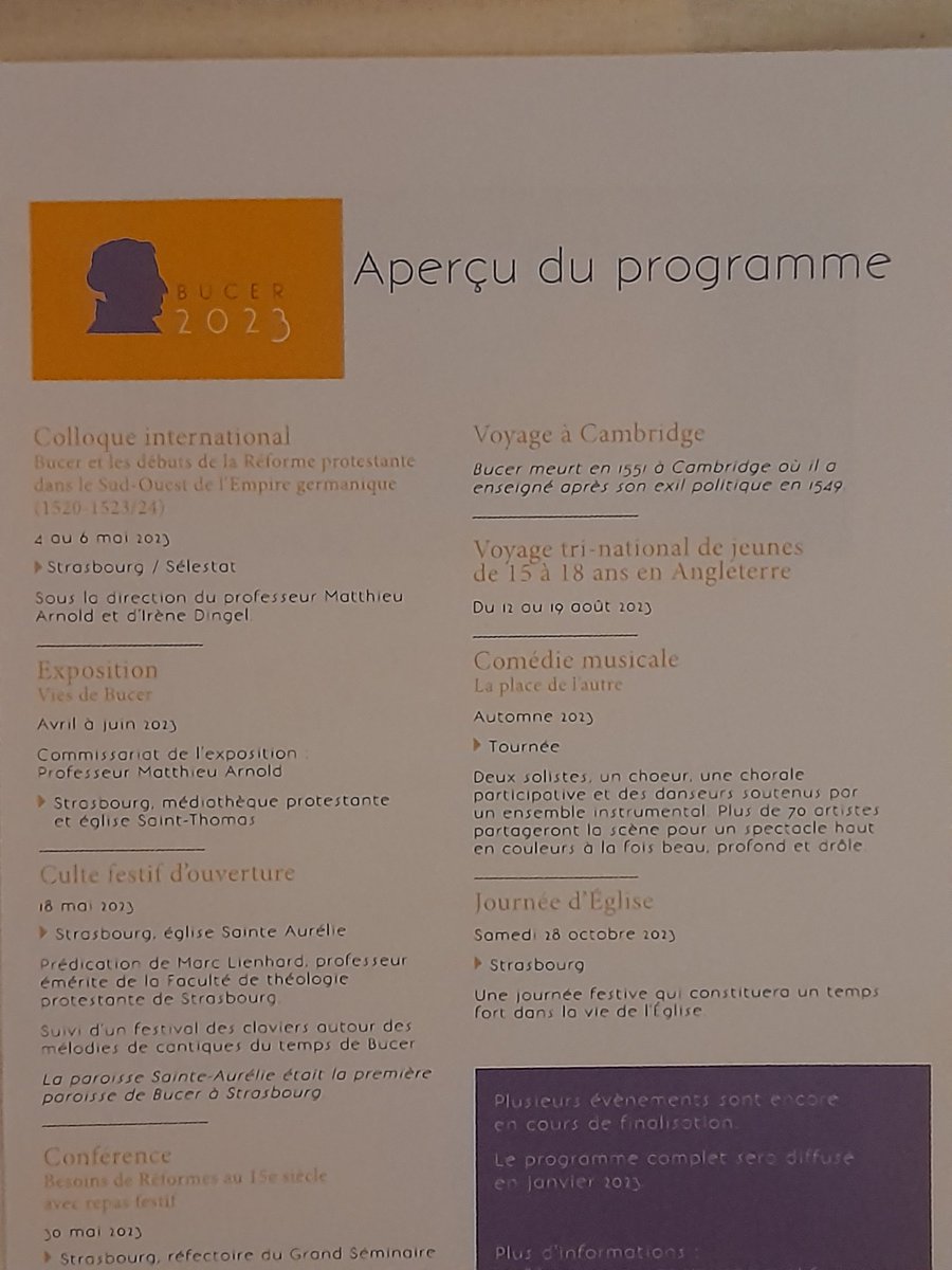 Pearl45175632's tweet photo. Une journée d'étude a eu lieu le 12 novembre 2022 au sujet de Martin Bucer le Réformateur Sélestadien à la Bibliothèque Humaniste de #Sélestat .
Pendant l'année 2023 pour les #500ans de l’arrivée du Réformateur Martin Bucer à Strasbourg, il y aura divers événements.
#Bucer https://t.co/ZWXzMpPtlZ