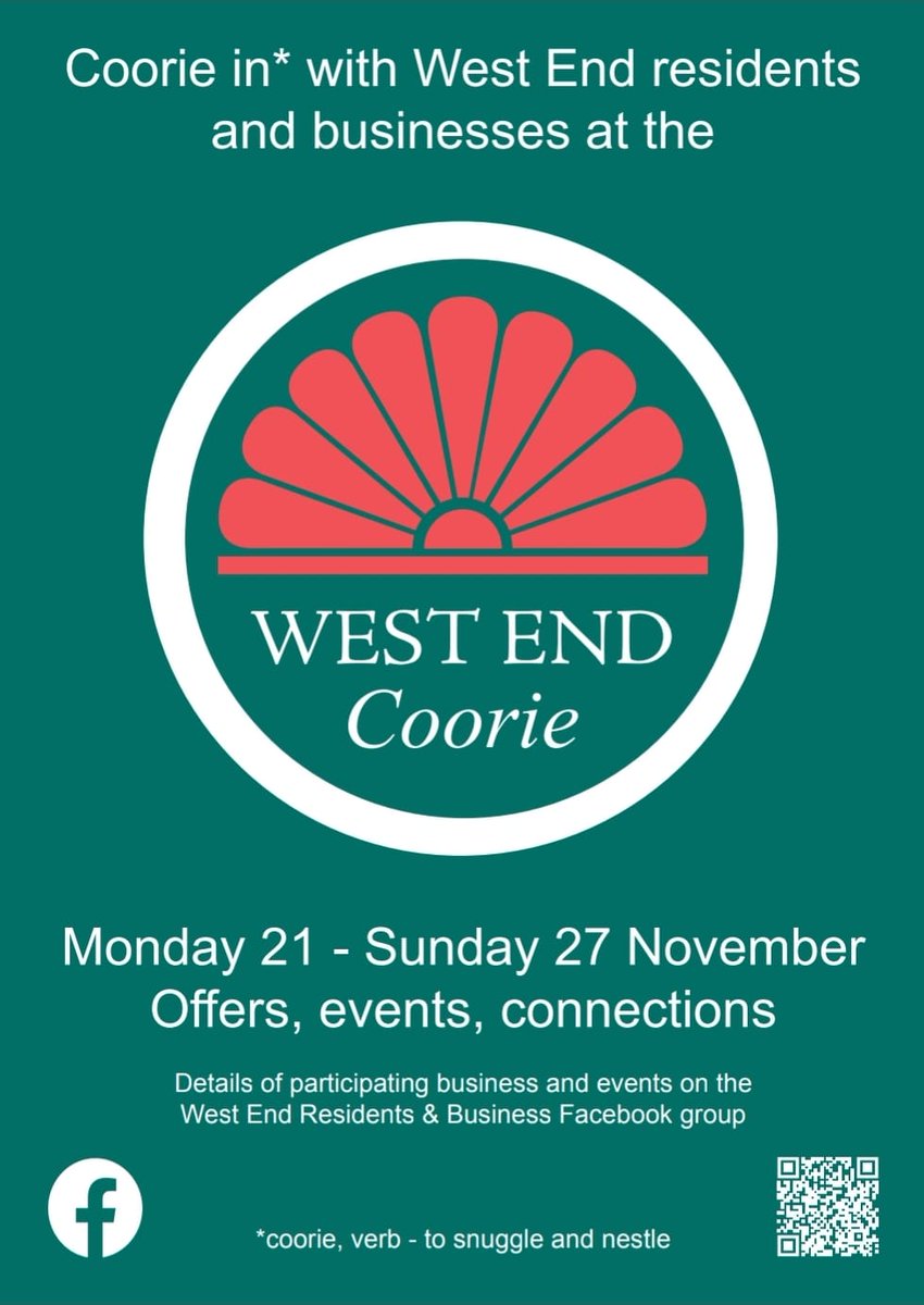 Businesses and residents have got together to organise a week of offers and events. Look out for the West End Coorie week in windows. bit.ly/3UBe5DC