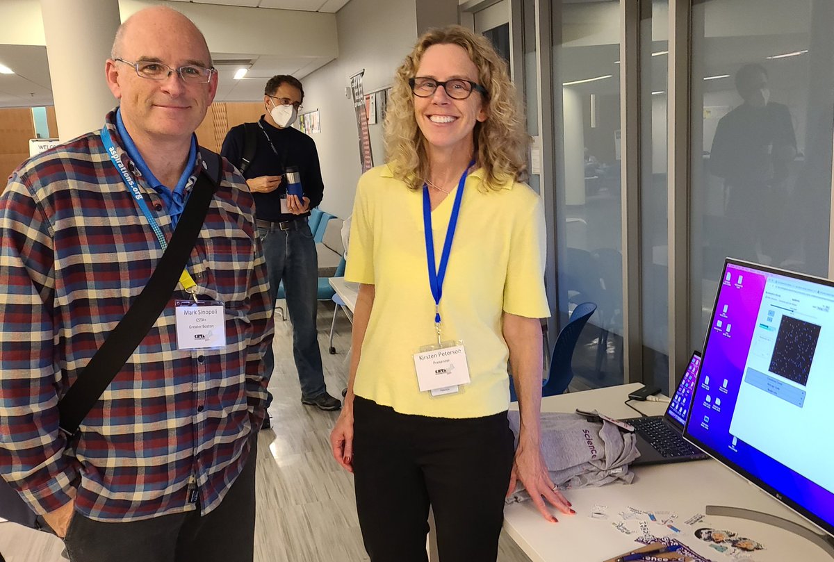CompSci_EDC's tweet image. Science+C is at #CSTANE2022! @EDCtweets Kirsten Peterson at our booth spreading the word that Science+C units will be available for all MA teachers next fall! scienceplusc.org @kijo13 @MASchoolsK12