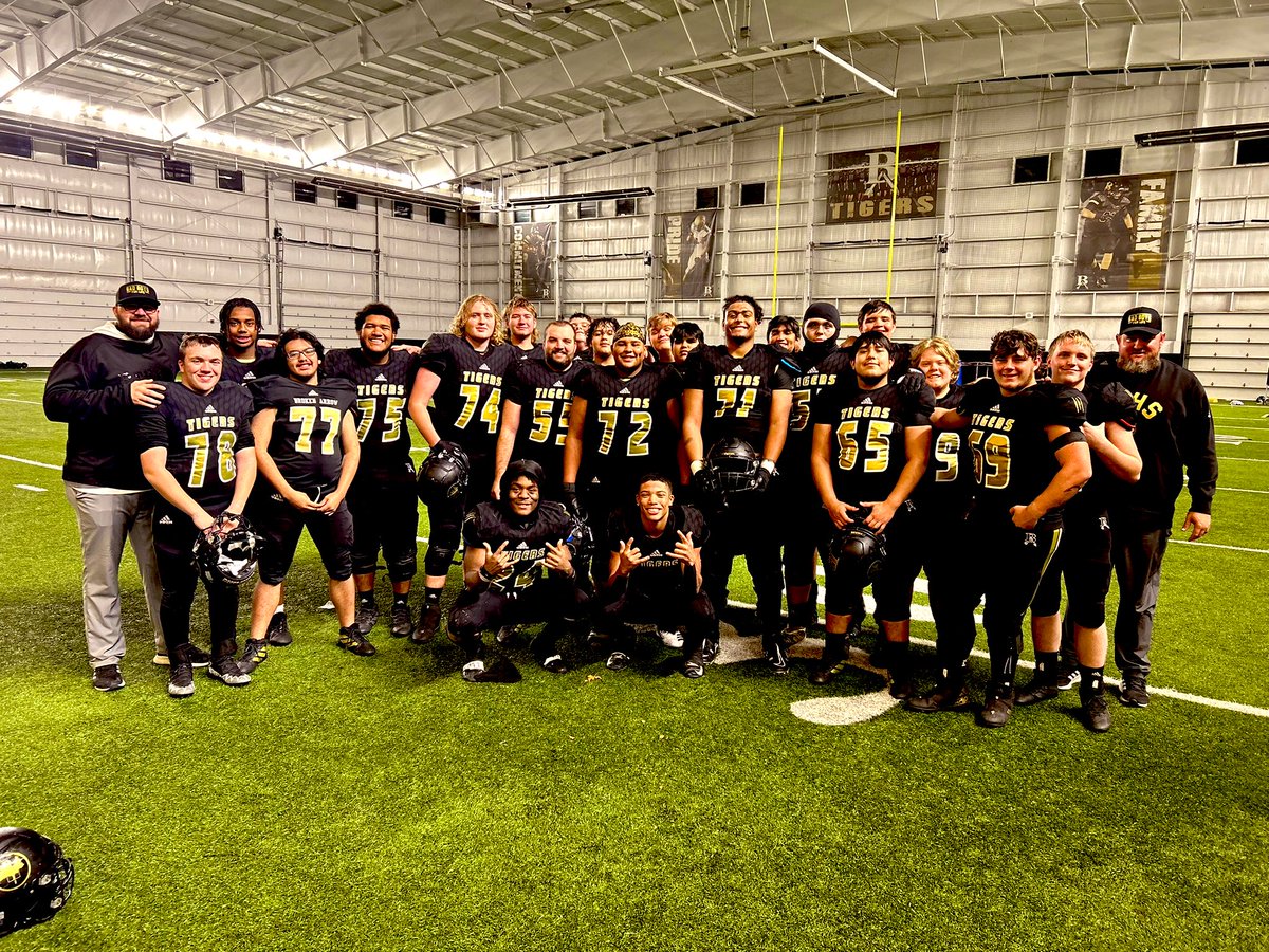 Chubb’s and backs after a playoff win. Love this group. #ToTheTree