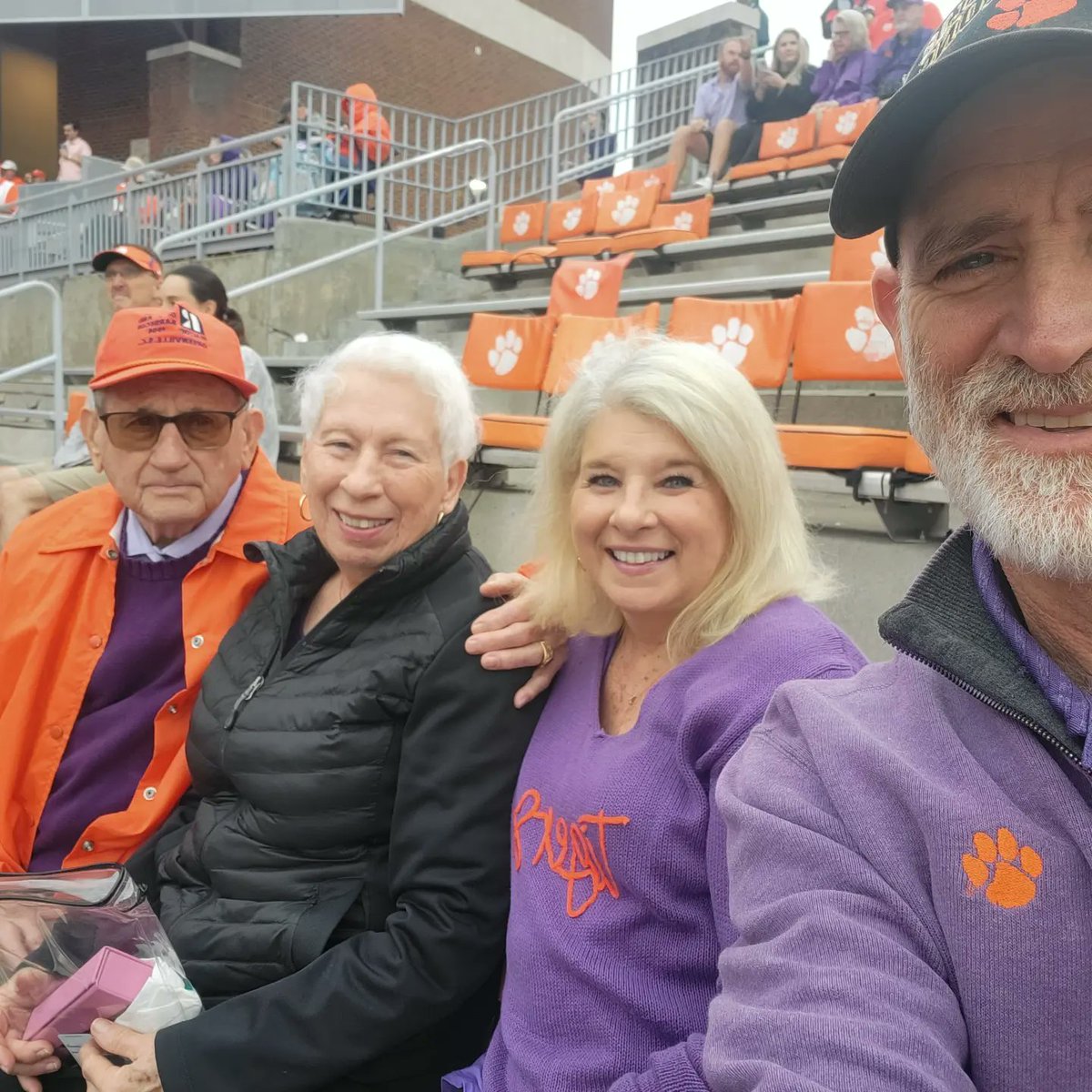 So happy to have my parents at the game today! ! #bestingame #Clemsonfamily