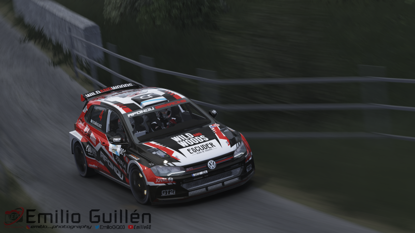 Brutal la imagen del Polo R5 con el que se alzo campeón Jose Domínguez Vázquez en Ribeira Sacra disputando el FGA