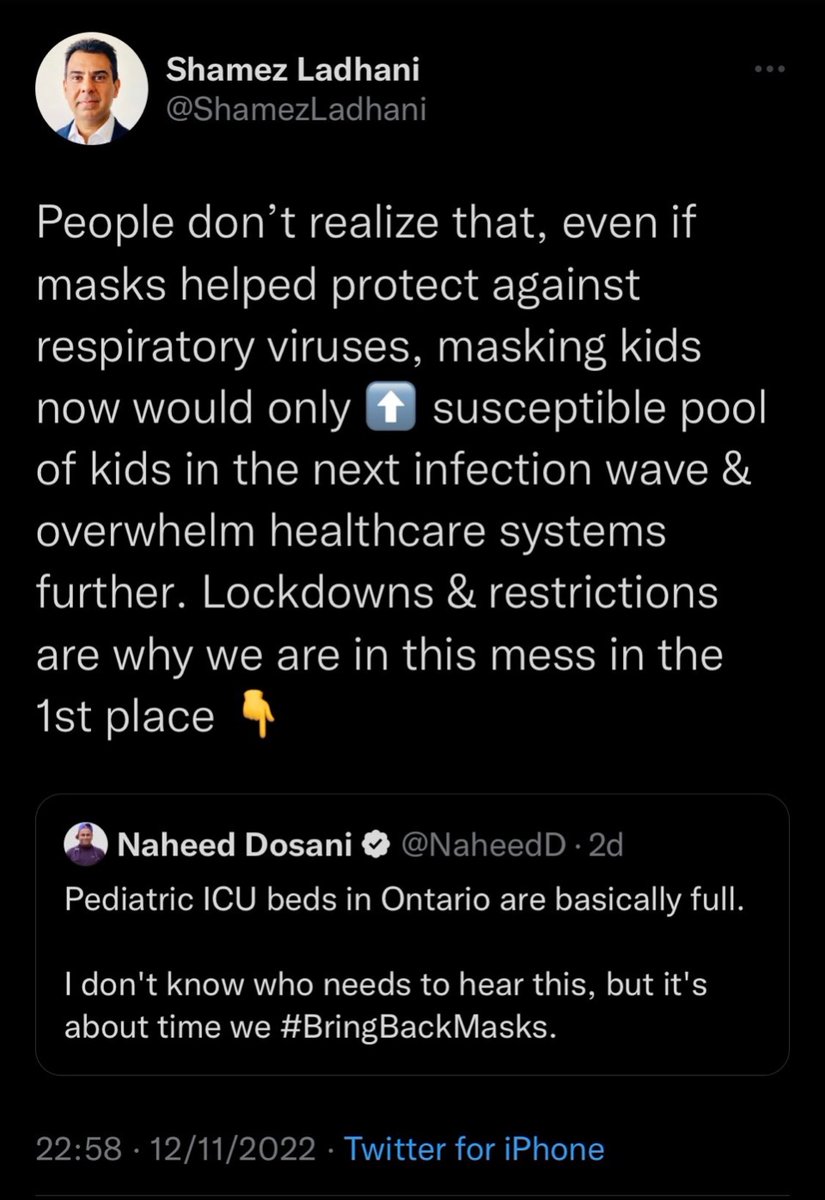 drgregkelly's tweet photo. This is false, but it is interesting to ask why it’s being said.

..Being wrong or causing harm causes cognitive dissonance with most people’s desire to be good. It is easier to alter our perception of reality than admit we caused harm. We’re seeing it repeatedly this pandemic. https://t.co/4Ry7JMmKY6