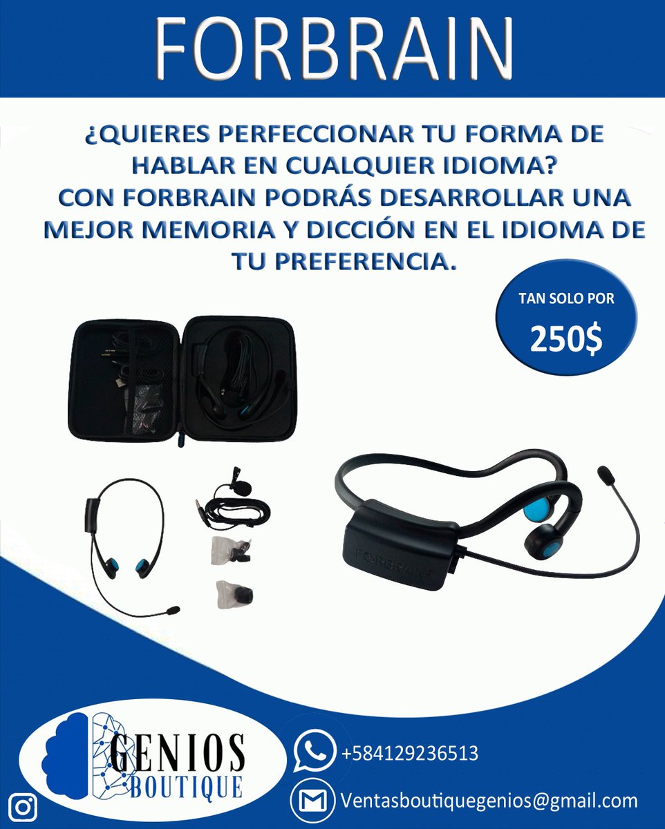 BoutiqueGenios's tweet photo. ¿QUIERES PERFECCIONAR TU FORMA DE HABLAR EN CUALQUIER IDIOMA? 
CON #FORBRAIN PODRÁS DESARROLLAR UNA MEJOR MEMORIA Y DICCIÓN EN EL IDIOMA DE TU PREFERENCIA, AL PRACTICAR A DIARIO LA PRONUNCIACIÓN DE LAS PALABRAS EN LA FORMA CORRECTA 
#APRENDIZAJE #CONFIANZA #PTPUBLICIDAD  #VENTAS https://t.co/kAteHrxQ0f