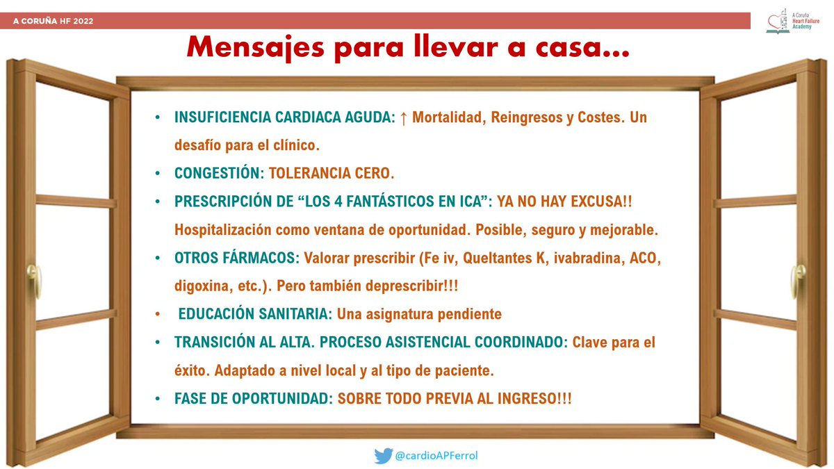 CardioAPFerrol's tweet photo. Recientemente nuestra #CardioJefa @MarzoaRaquel habló sobre Hospitalización en IC aguda en la Reunión del Estado del Arte en IC avanzada en A Coruña. Os dejamos unas pinceladas de esta brillante presentación que tenéis completamente disponible en la web.
https://t.co/ve1aLF3IWS https://t.co/NymoQMcm8k