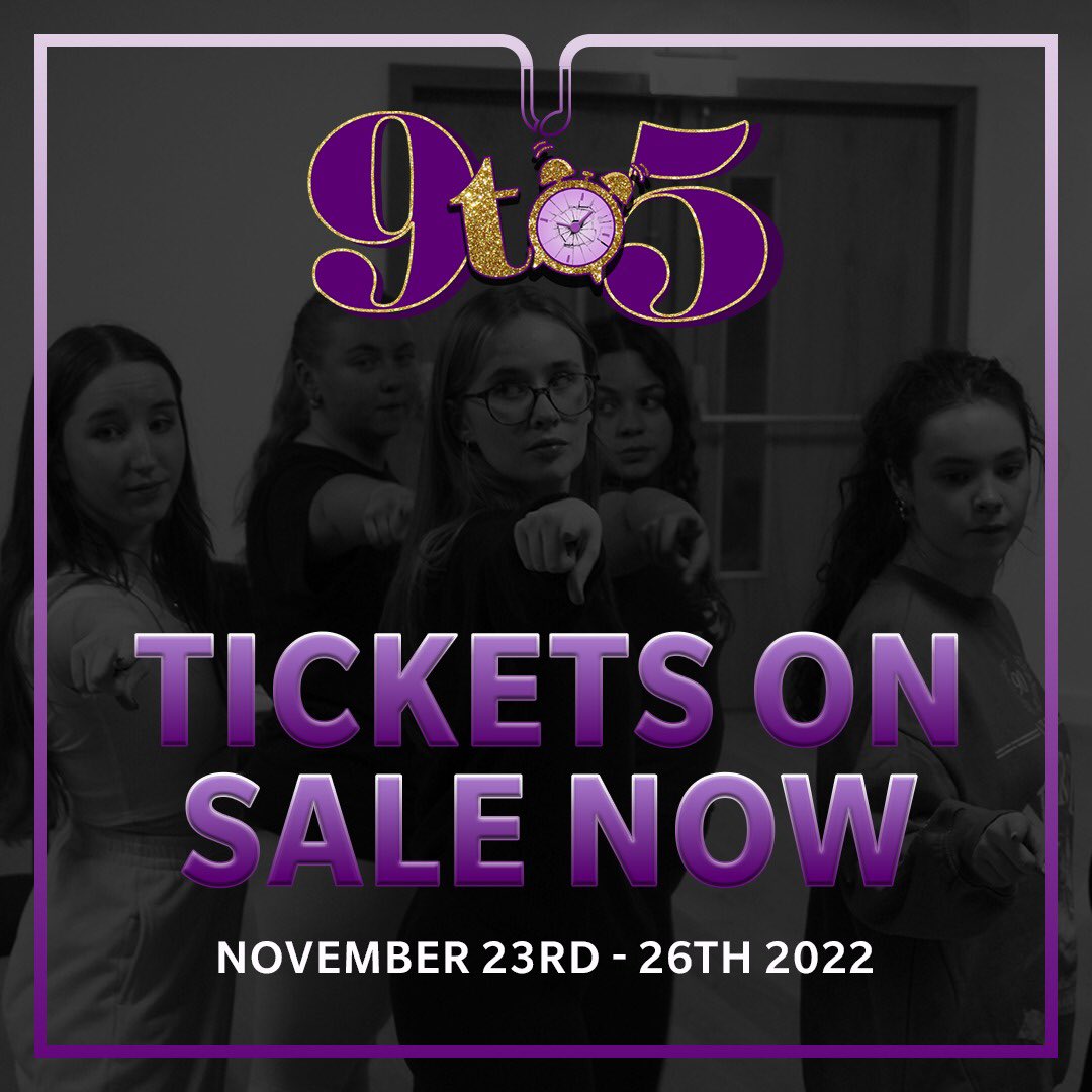 Tickets are now on sale for 9 to 5 running November 23rd - 26th in Astra Hall!⏰💜✨ #ucdsocieties 

entspay.com/9to5/