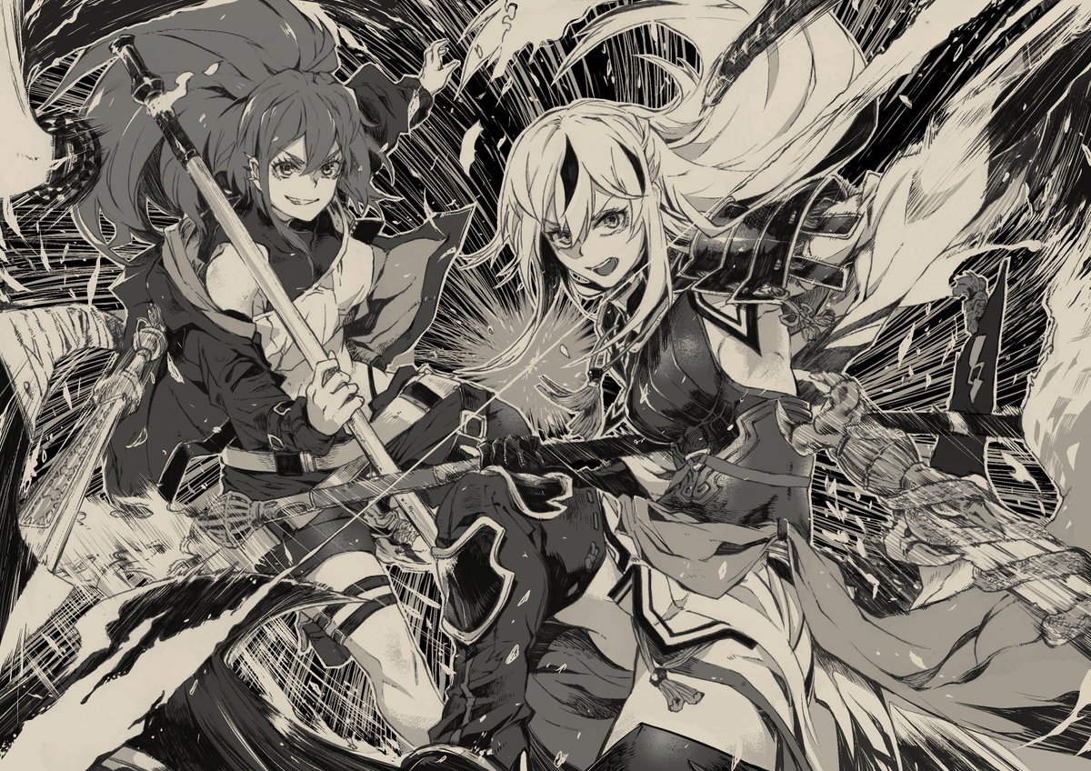 commission byPixivリクエスト。

unfhampus様より
オリキャラのAleshちゃんと
長尾景虎で、ともに戦場を駆ける様子を
イメージしました。
オリキャラを描く機会はあまりないので
楽しく描かせていただきました!
#FGO #pixivRequest 