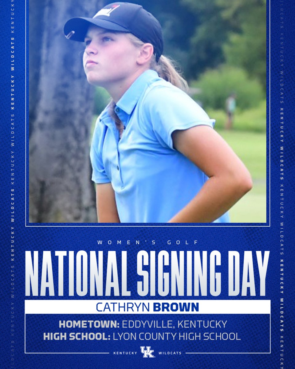 She's always been a Wildcat, but now it is official. 

Please welcome <a href="/cathrynbrown22/">Cathryn Brown</a> to the Big Blue Nation. 🙌💙😻

🔆 Kentucky All-State First Team
🔆 KHSAA State Championship runner-up
🔆 KCGA All-State Championship

#KWG 💪