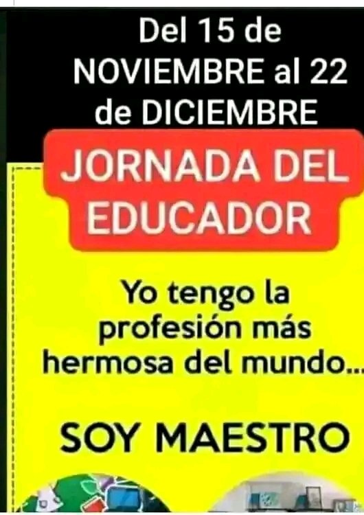 Muchas felicidades a todos los maestros en la #JornadadelEducador, gracias a todos los educador@s por tanta enseñanza, dedicación, gracias por brindarnos sus conocimientos, sabiduría.
#dotu #Mayabeque
#Cuba
#SomosContinuidad