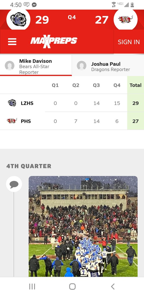 Congratulations @LZHSFootball!!  What a 4th Quarter!!  My heart was in my stomach for so much of it!
It's great to be a Bear!! 
💙🤍🏈🐻⬇️
Thanks for the updates, @Big_Texas_Aggie & @MaxPreps 
#WeAreLZ #LZNATION 

@ErinDeLuga @coachplanz @LZHSBEARS