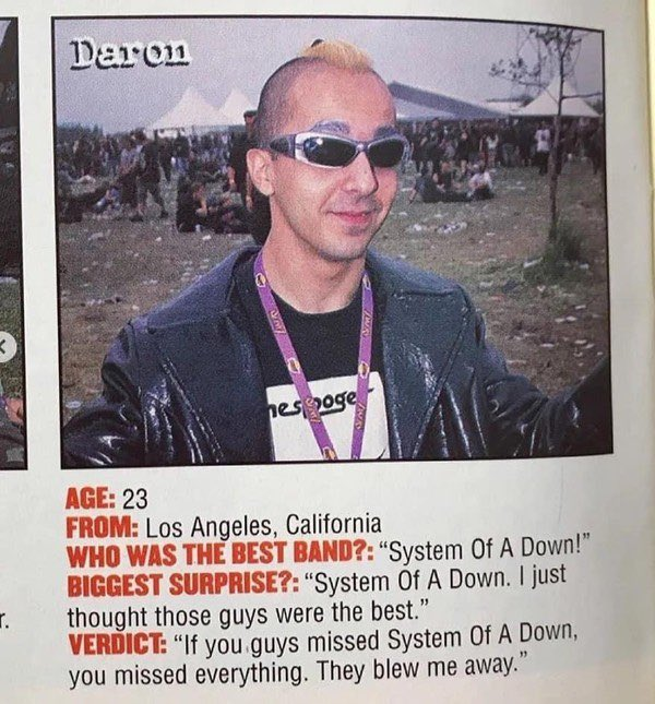 Festival goer looks awfully familiar (1998)